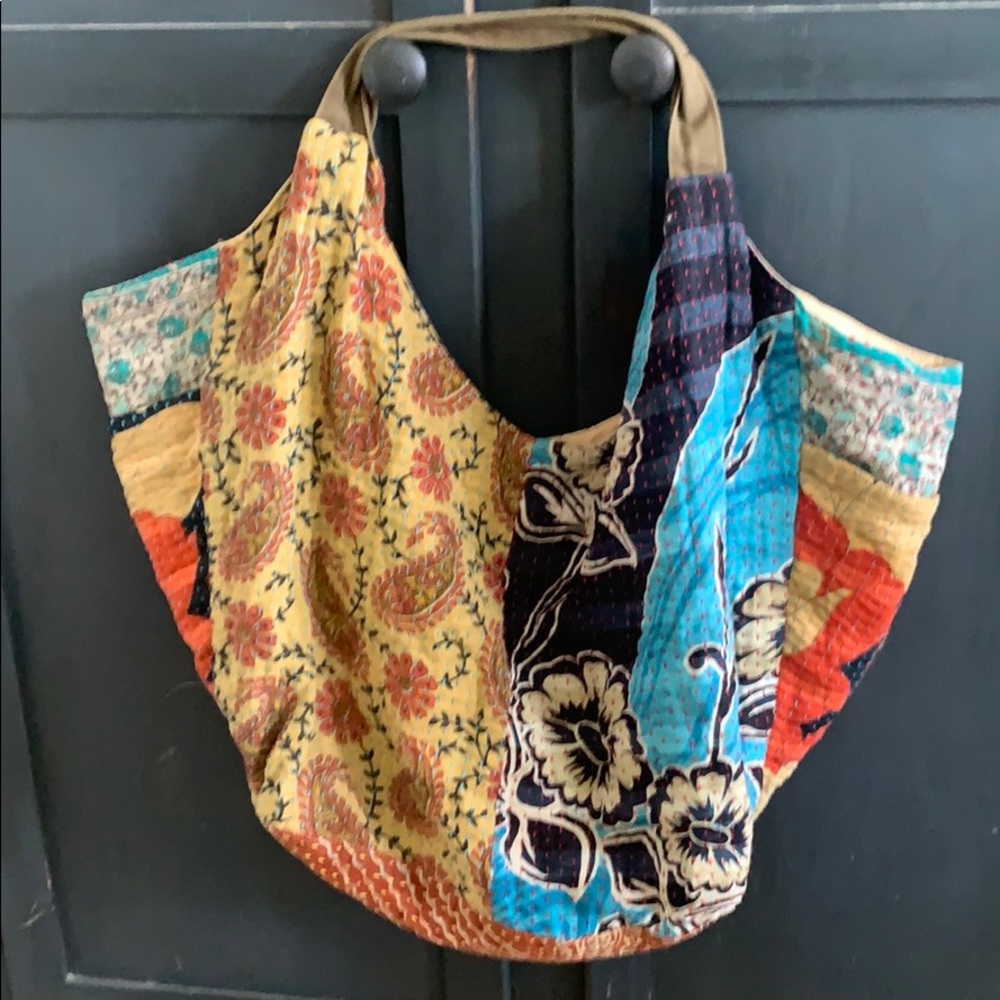 Fabric shoulder bag